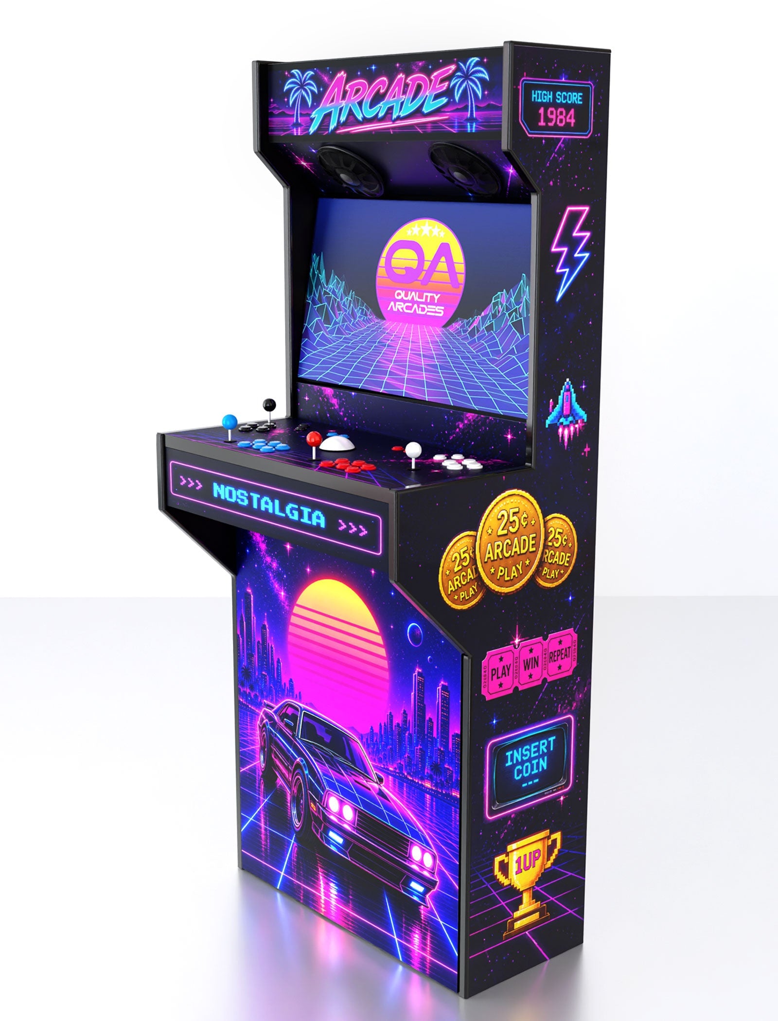 Retro-Slim arcade, Full Wrap finish